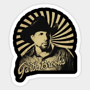 vintage retro design Garth Brooks Sticker